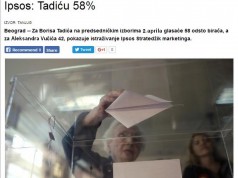 IPSOS stratedžik marketing: Tadić pobeđuje u prvom krugu sa 58%!