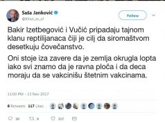 Saša Janković: Vučić i Izetbegović su reptilijanci koji žele da unište svet!