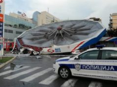 (FOTO)Novi Sad: Leteći tanjir pao na pumpu kod Merkatora, zamalo poginuo Bajatović!