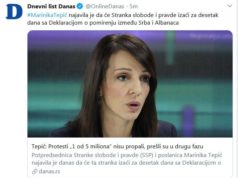 Marinika: Protesti nisu propali već su prešli u drugu fazu – AKTIVNA BLEJA!