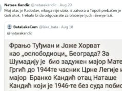 Nataša Kandić: Moj otac nije ustaša jer je ležao na Golom otoku!