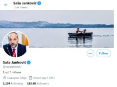Saša Janković prodaje tviter nalog!