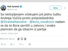Jeremić sumnja da mu je Đilas podmetnuo Boru Novakovića da mu uništi stranku