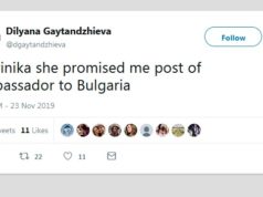 Marinika bugarki obećala da će biti ambasador Srbije u Bugarskoj kada Marinika postane predsednik Srbije