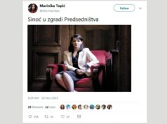 Čim je čula da je Vučić na VMA Marinika zasela u predsedničku fotelju, čisto da se slika