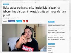 Zbog pisanja Zicer Baka Prase se će se kadidovati i osvojiti 5%