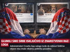 CROATIA APP NALOZI PORUČUJU: GLUMILI SMO SRBE ISKLJUČIVO IZ ZNANSTVENIH RAZLOGA – fraze poput „braćo“, „narod“, „izdaja“ i „strani plaćenici“ korištene isključivo kao terminološki uzorci!